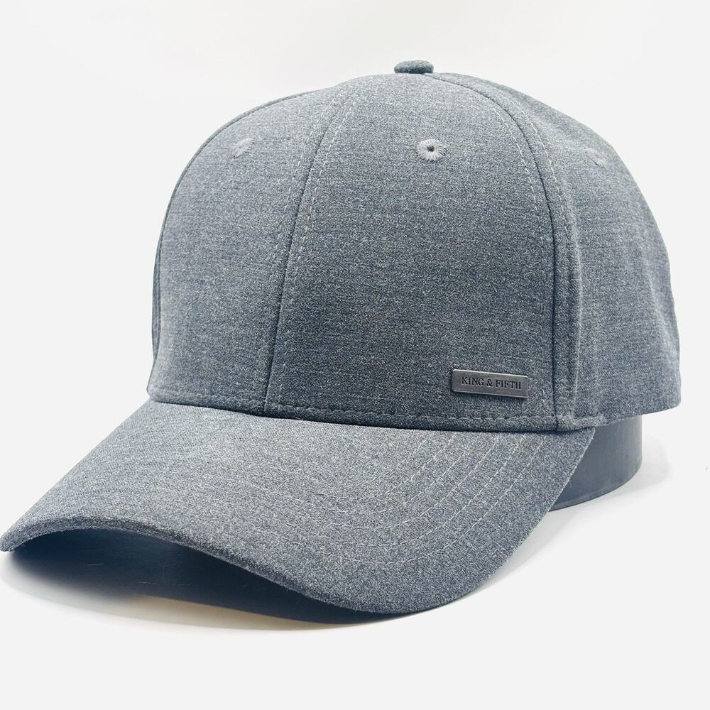 King & Fifth Senna Hat Adjustable Strap Back Grey Luxury